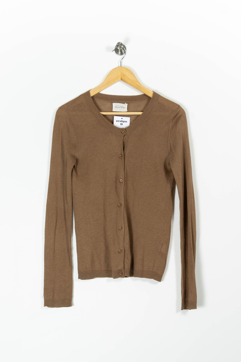 Cardigan Beige - Taille S/36 de la marque American Vintage | PARAD96623 - Vendu par Paradigme - Image 2