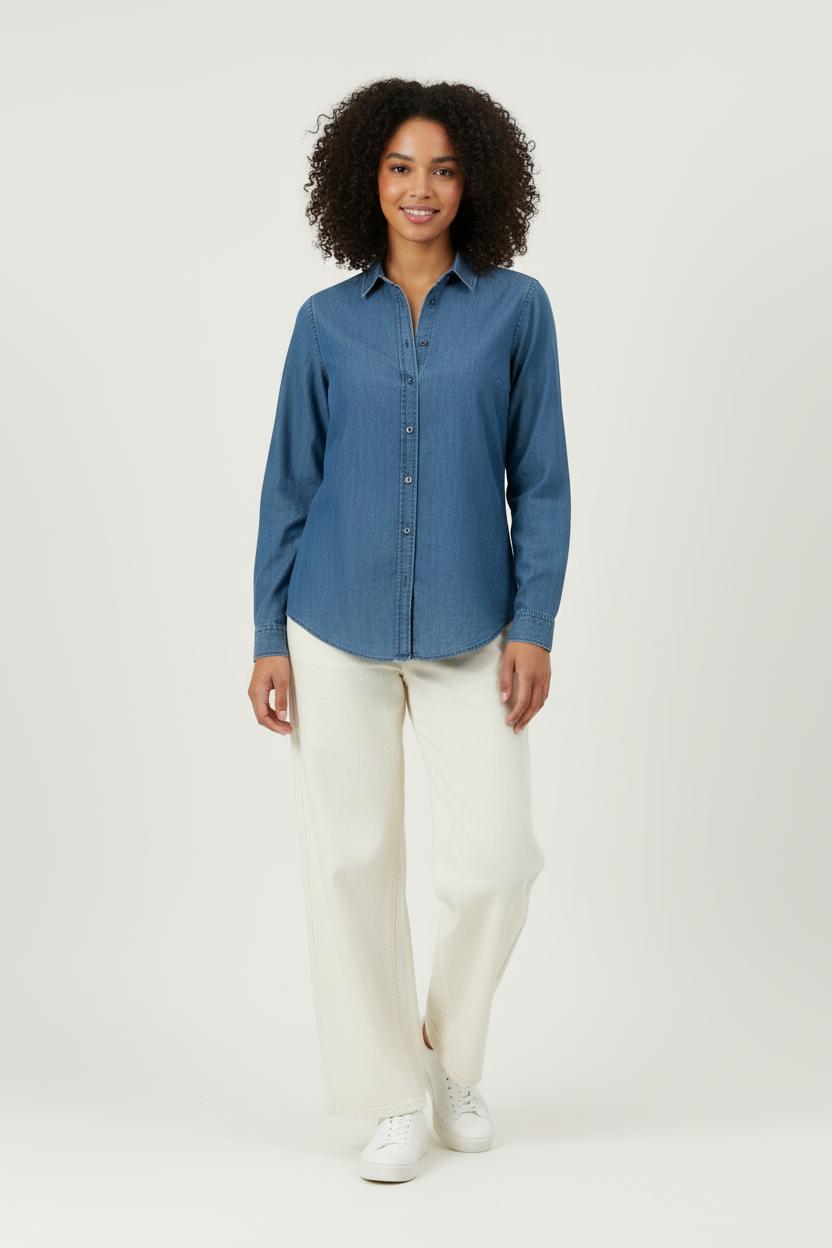Chemise en Jean Bleue - Taille M/38 de la marque Figaret | PARAD96626 - Vendu par Paradigme - Image 1