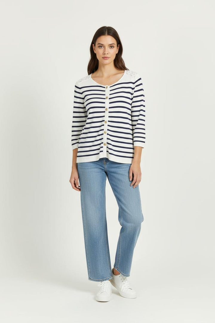 Gilet Bleu et Blanc - Taille S/36 de la marque Kookai | PARAD96631 - Vendu par Paradigme - Image 1