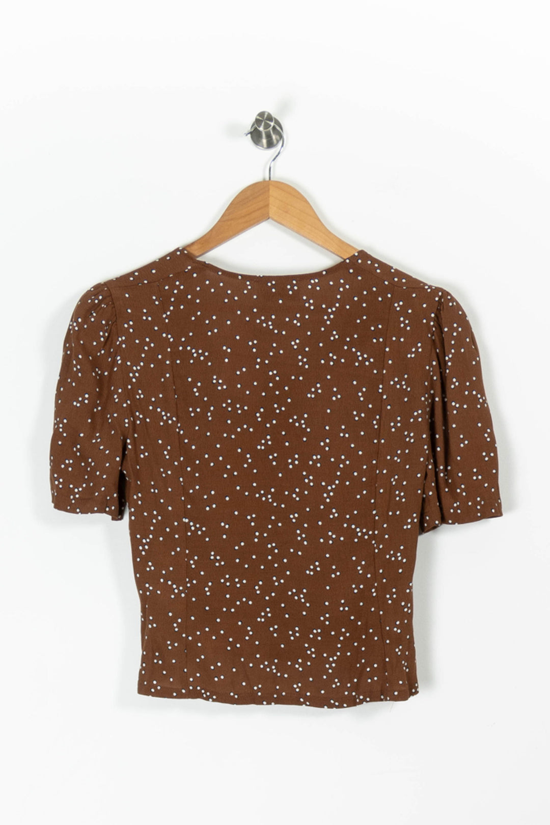 Blouse Marron et Blanche - Taille M/38 de la marque Rouje | PARAD96634 - Vendu par Paradigme - Image 4