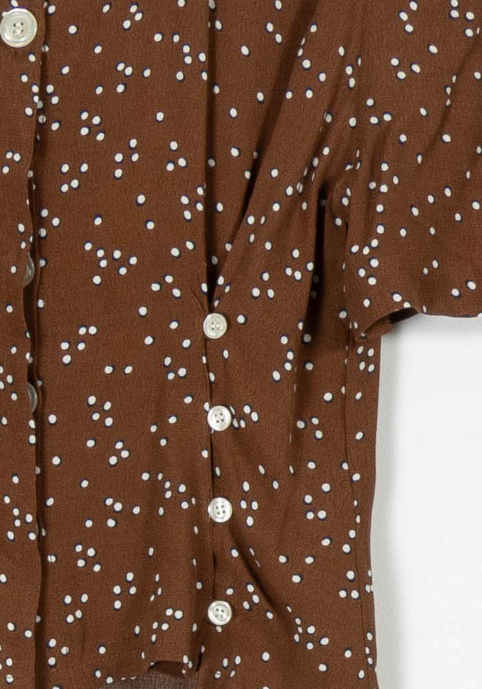 Blouse Marron et Blanche - Taille M/38 de la marque Rouje | PARAD96634 - Vendu par Paradigme - Image 3