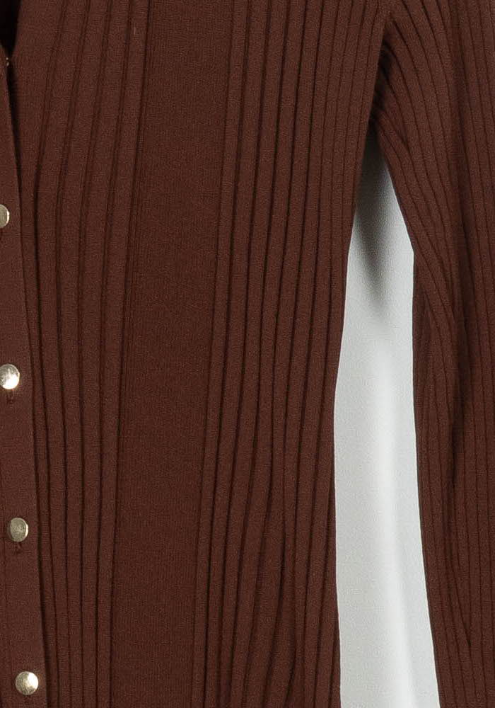 Robe Chemise Marron - Taille L/40 de la marque Sandro | PARAD96648 - Vendu par Paradigme - Image 3