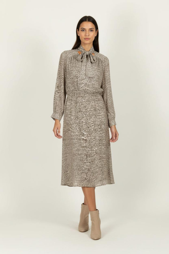 Robe Midi Beige et Marron - Taille M/38 de la marque Diega | PARAD96657 - Vendu par Paradigme - Image 1