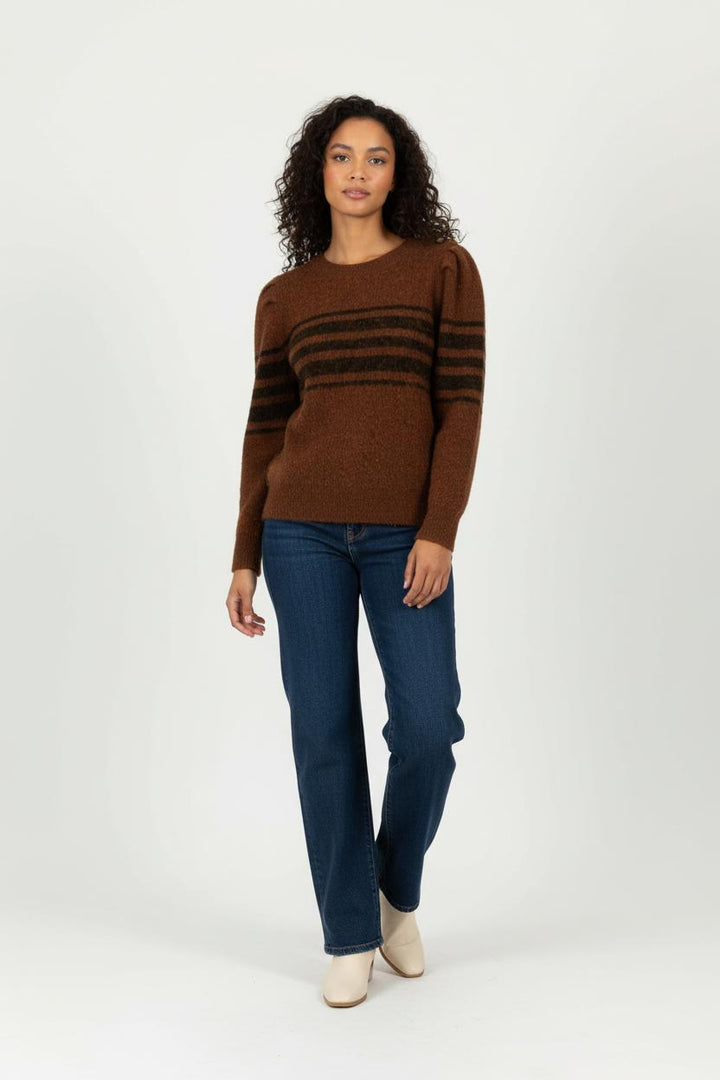 Pull Marron et Noir - Taille S/36 de la marque Caroll | PARAD96658 - Vendu par Paradigme - Image 1