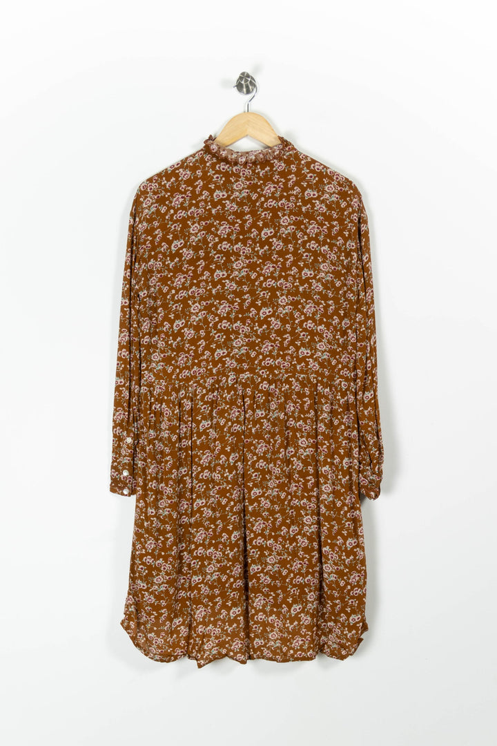 Robe Courte Marron et Blanche - Taille M/38 de la marque Louise Misha | PARAD96662 - Vendu par Paradigme - Image 4
