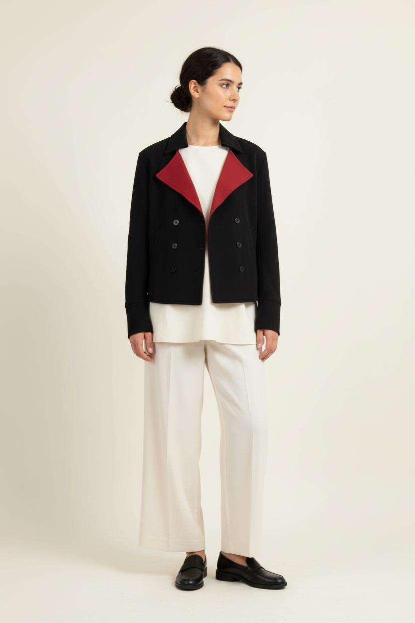 Veste Noire et Bordeaux - Taille M/38 de la marque Agnès b. | PARAD96671 - Vendu par Paradigme - Image 1
