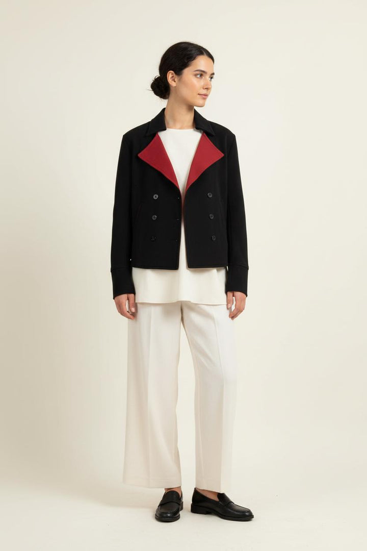 Veste Noire et Bordeaux - Taille M/38 de la marque Agnès b. | PARAD96671 - Vendu par Paradigme - Image 1