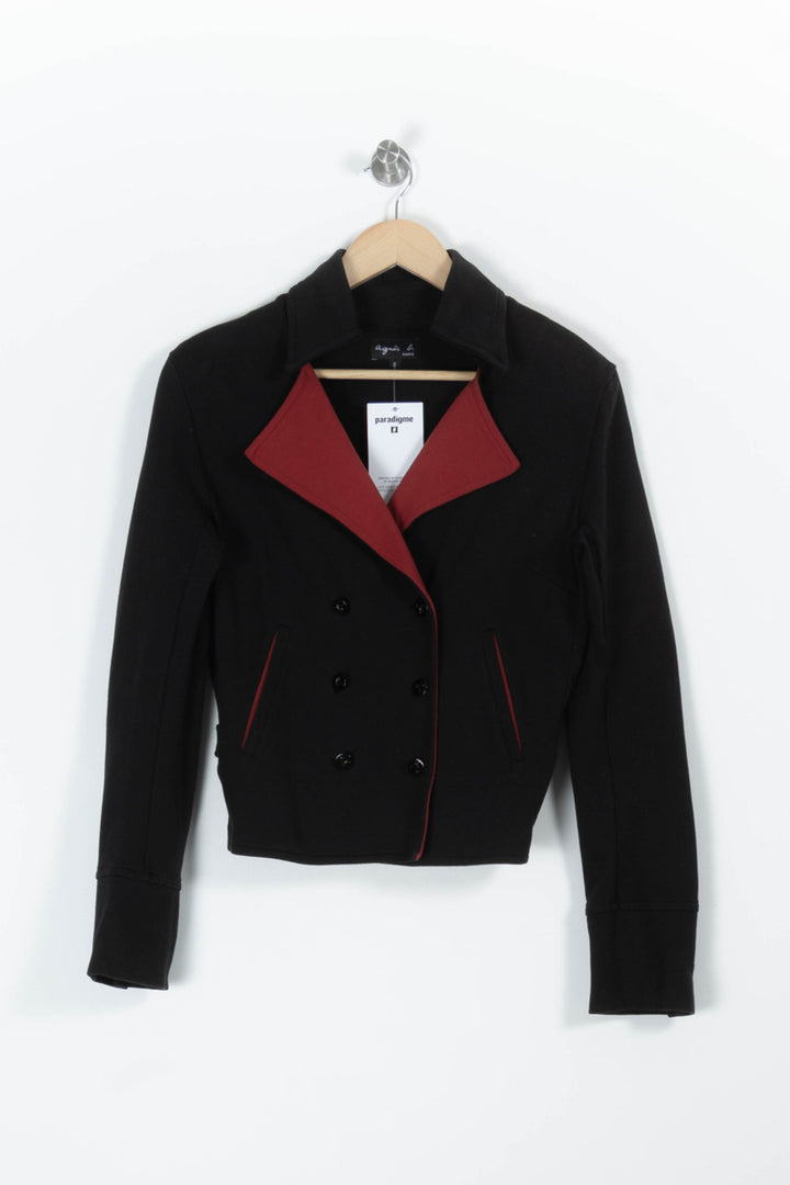 Veste Noire et Bordeaux - Taille M/38 de la marque Agnès b. | PARAD96671 - Vendu par Paradigme - Image 2