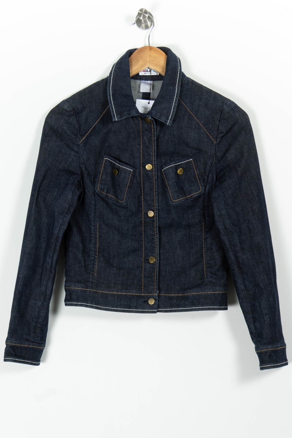 Veste en Jean Bleue - Taille S/36 de la marque Paule Ka | PARAD96672 - Vendu par Paradigme - Image 2