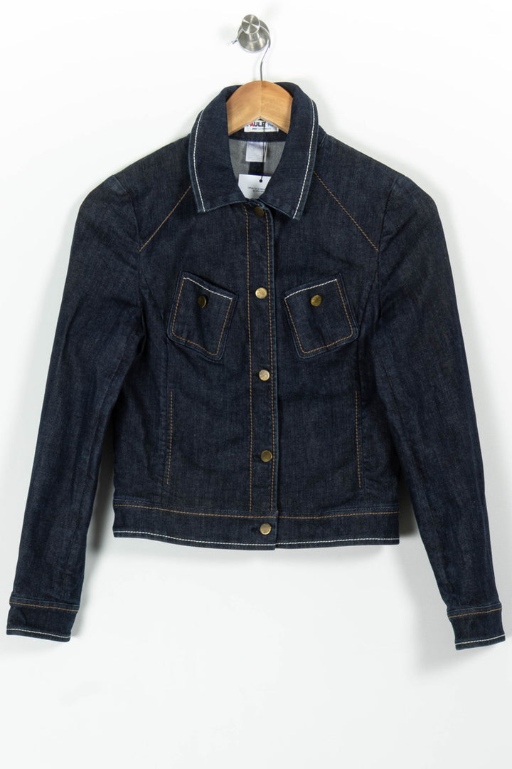 Veste en Jean Bleue - Taille S/36 de la marque Paule Ka | PARAD96672 - Vendu par Paradigme - Image 2