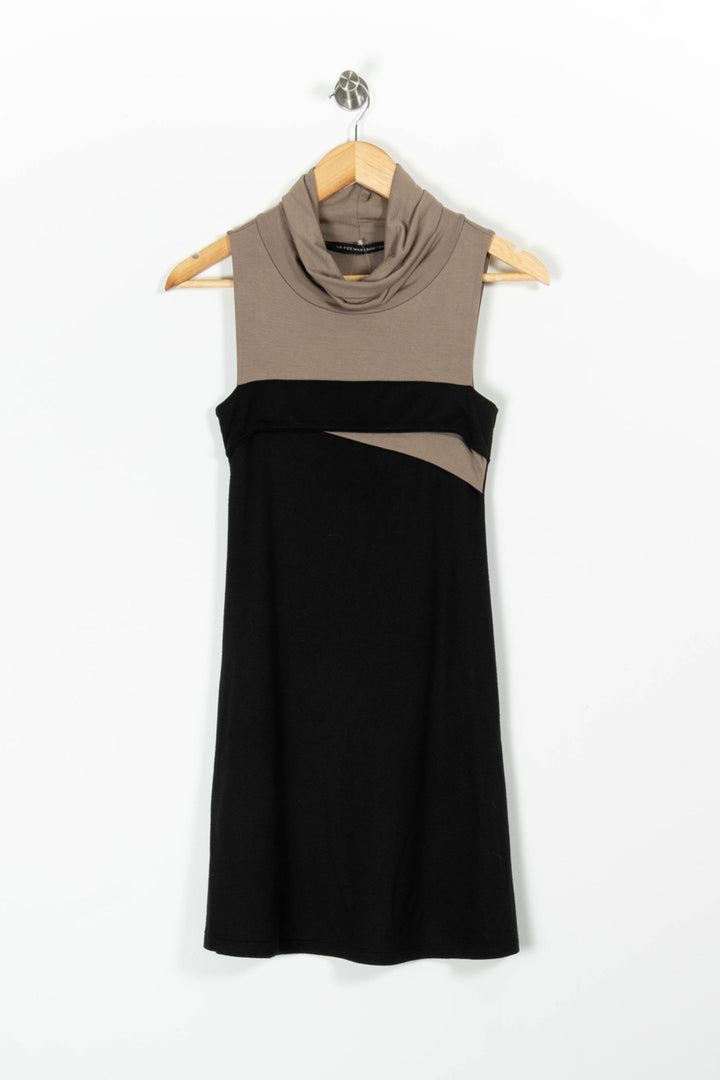 Robe Noire et Beige - Taille S/36 de la marque La Fée Maraboutée | PARAD96676 - Vendu par Paradigme - Image 2