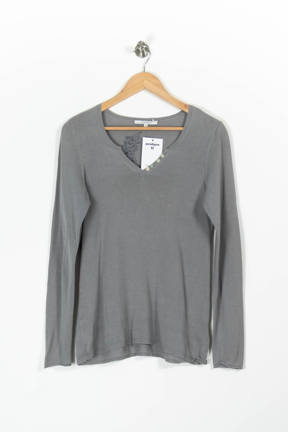 Pull Gris - Taille M/38 de la marque Sud express | PARAD96681 - Vendu par Paradigme - Image 2
