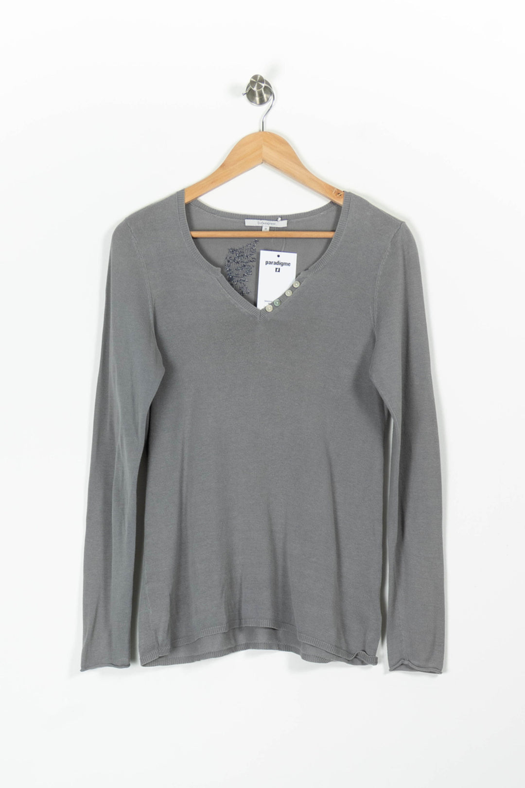 Pull Gris - Taille M/38 de la marque Sud express | PARAD96681 - Vendu par Paradigme - Image 2