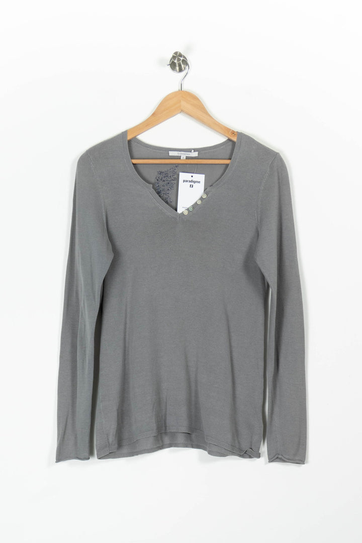 Pull Gris - Taille M/38 de la marque Sud express | PARAD96681 - Vendu par Paradigme - Image 2