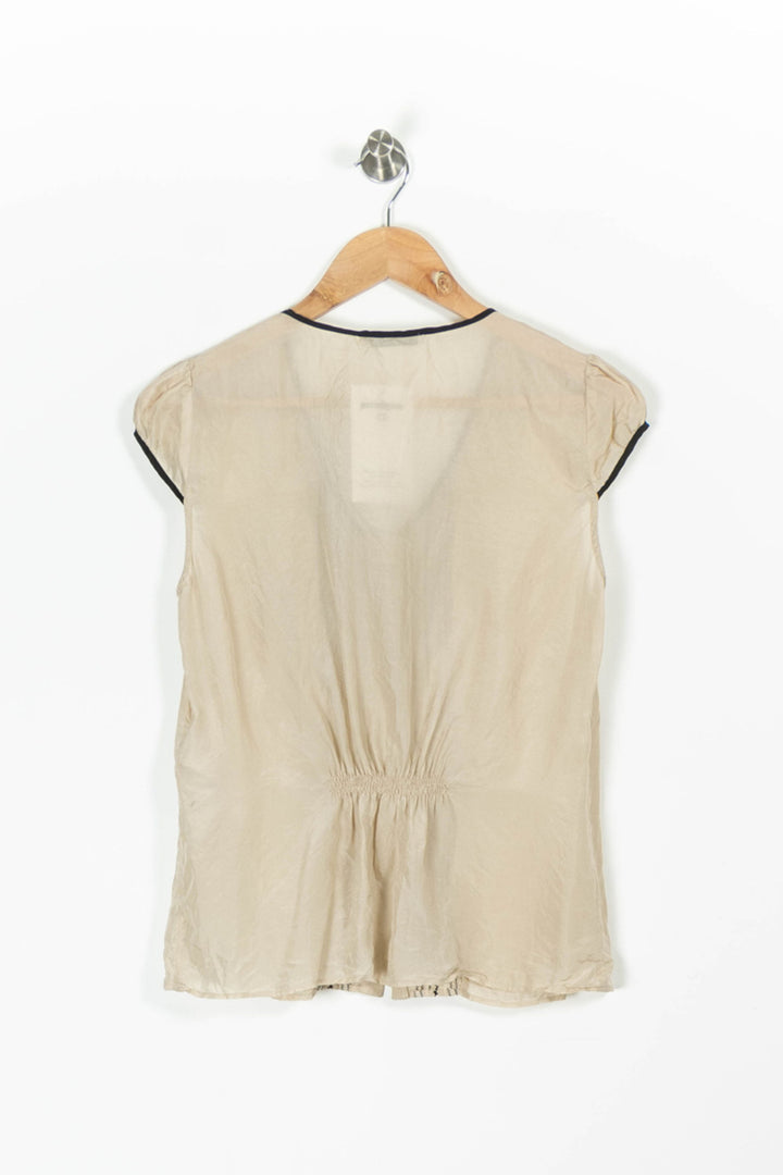 Blouse Beige et Noire - Taille S/36 de la marque Kookai | PARAD96684 - Vendu par Paradigme - Image 4