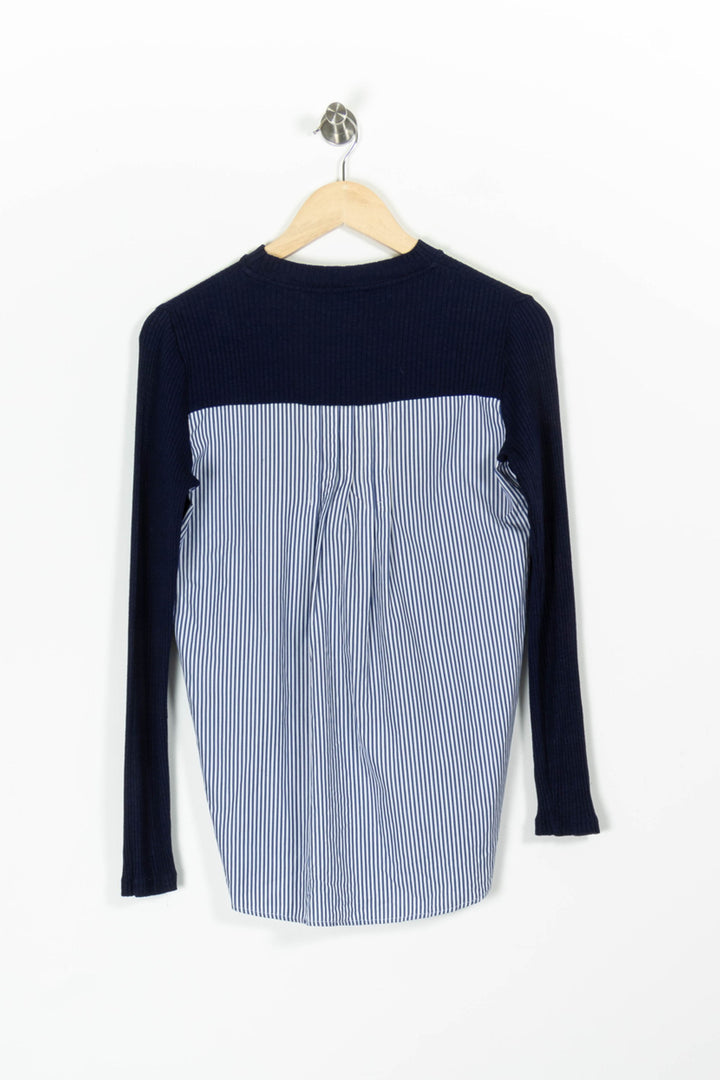 Chemise Bleu et Blanche - Taille S/36 de la marque Sandro | PARAD96686 - Vendu par Paradigme - Image 4