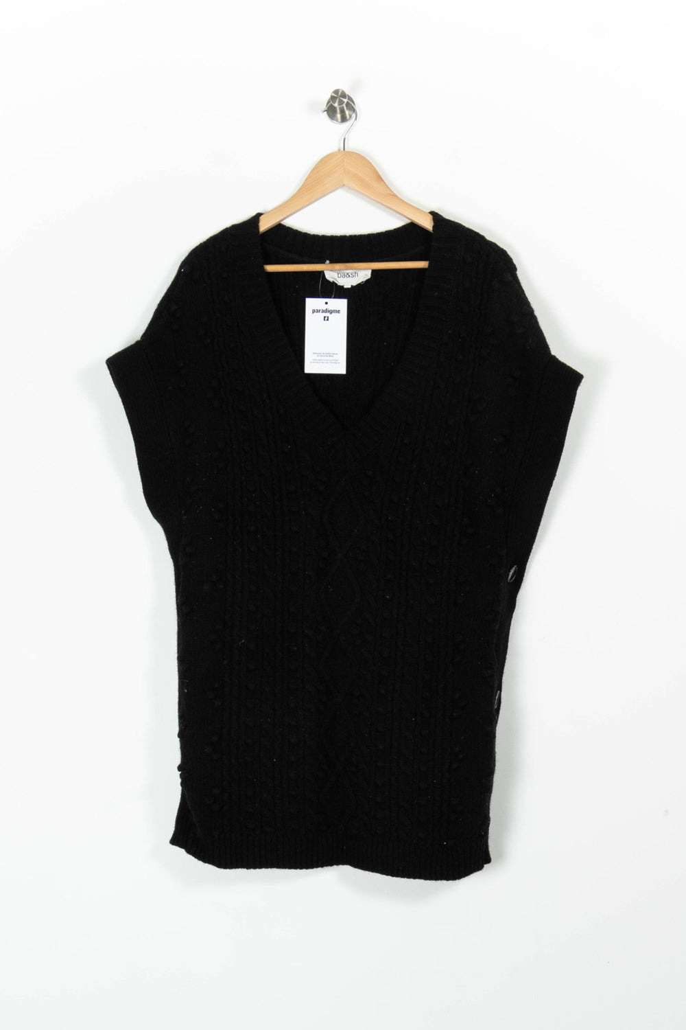 Robe Pull Noire - Taille S/36 de la marque ba&sh | PARAD96690 - Vendu par Paradigme - Image 2