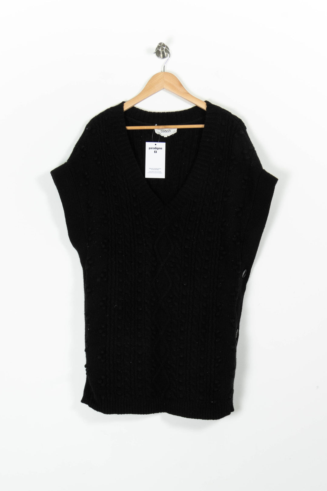 Robe Pull Noire - Taille S/36 de la marque ba&sh | PARAD96690 - Vendu par Paradigme - Image 2