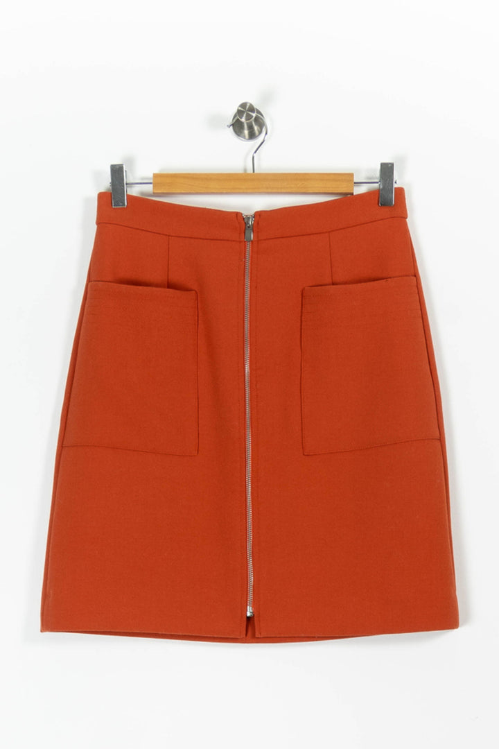 Jupe Trapèze Orange - Taille S/36 de la marque Caroll | PARAD96693 - Vendu par Paradigme - Image 2