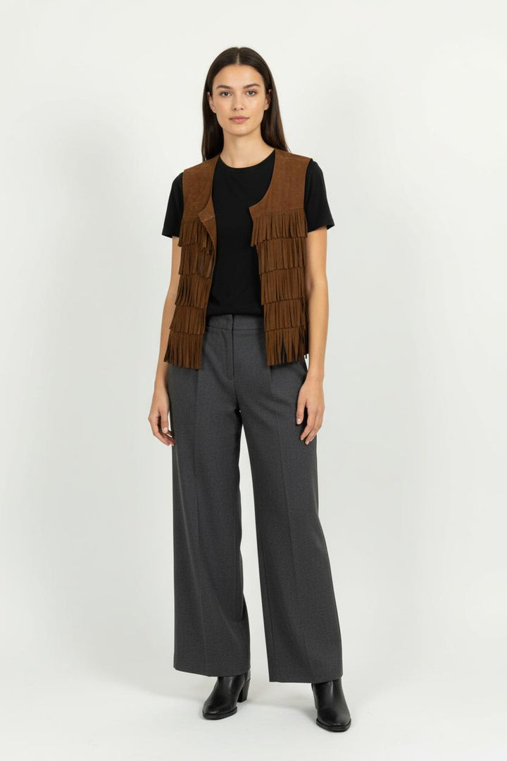 Gilet Sans Manches Marron - Taille L/40 de la marque Caroll | PARAD96697 - Vendu par Paradigme - Image 1