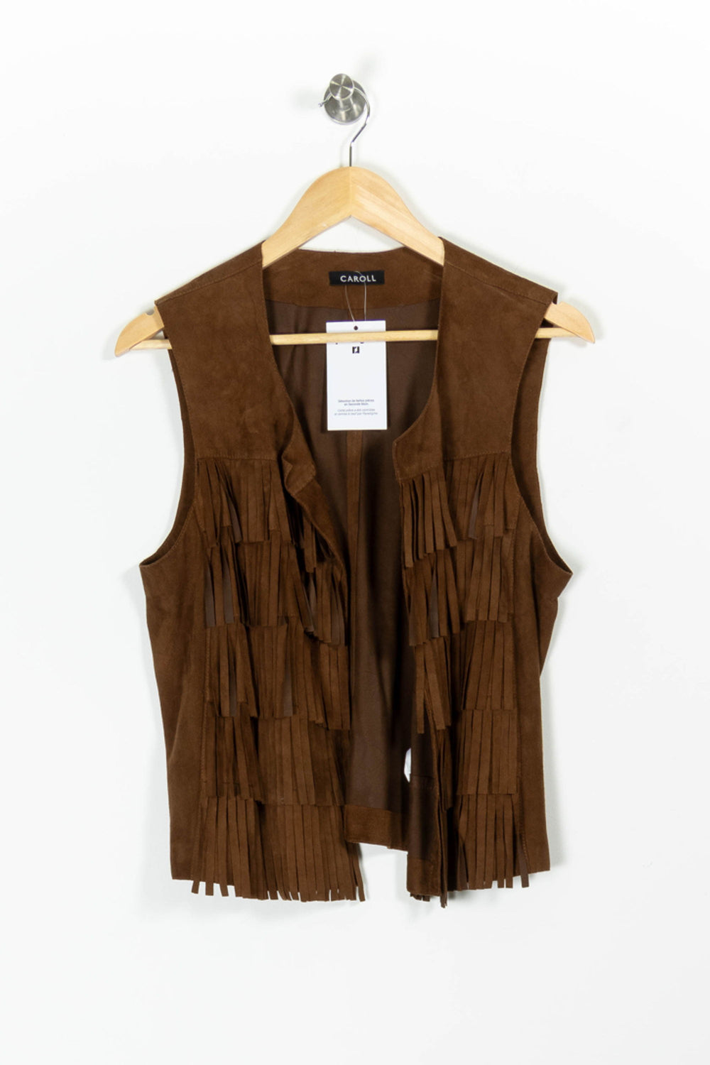 Gilet Sans Manches Marron - Taille L/40 de la marque Caroll | PARAD96697 - Vendu par Paradigme - Image 2