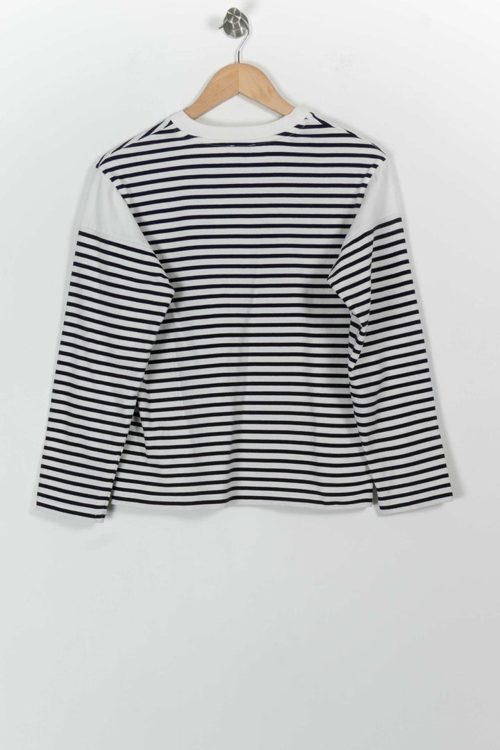 Marinière Blanche et Noire - Taille L/40 de la marque Claudie Pierlot | PARAD96712 - Vendu par Paradigme - Image 4