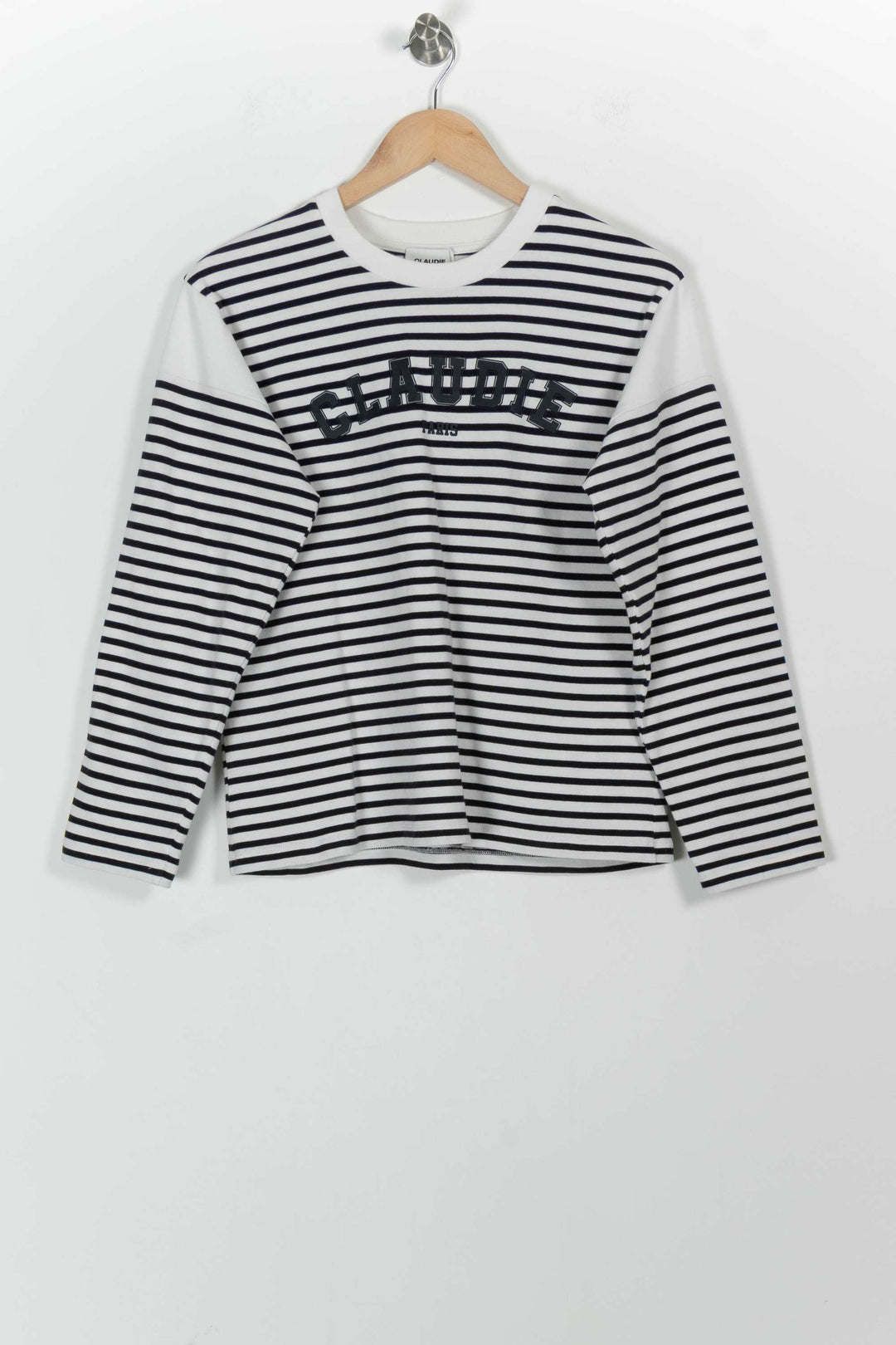 Marinière Blanche et Noire - Taille L/40 de la marque Claudie Pierlot | PARAD96712 - Vendu par Paradigme - Image 2