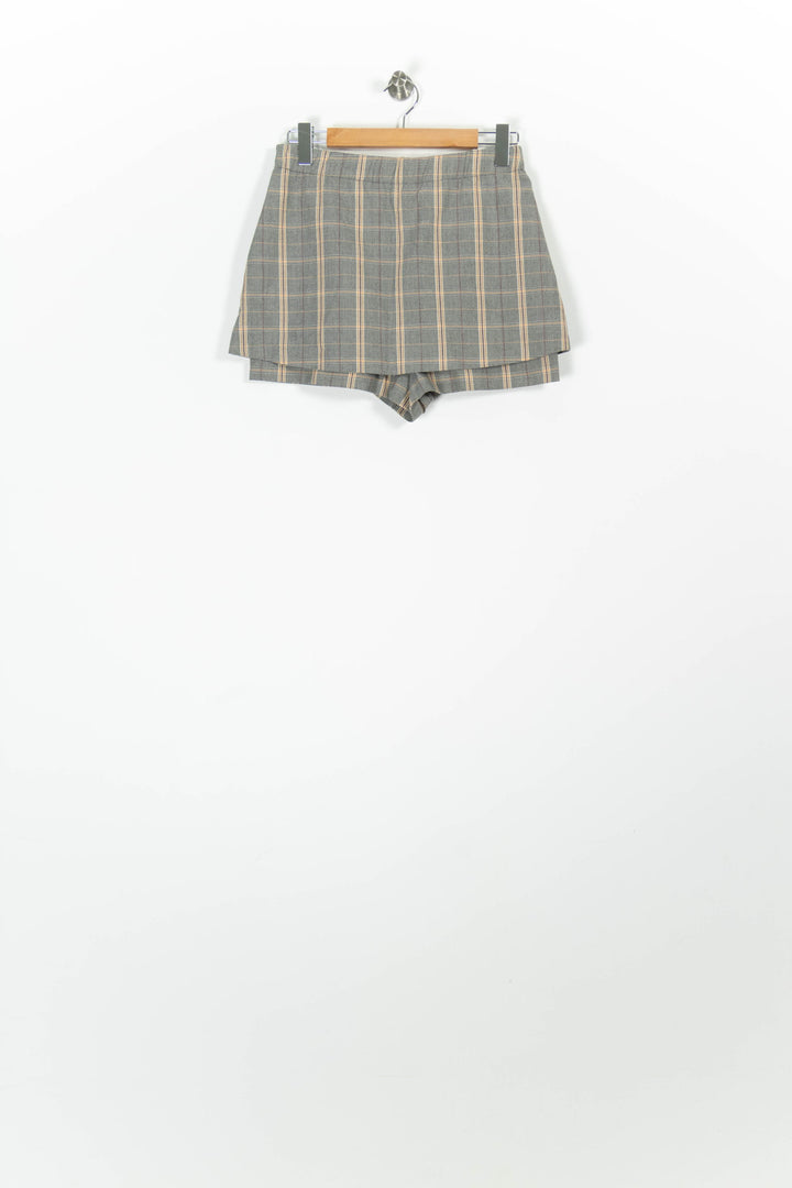 Short à Carreaux Gris et Beige - Taille L/40 de la marque Maje | PARAD96732 - Vendu par Paradigme - Image 4