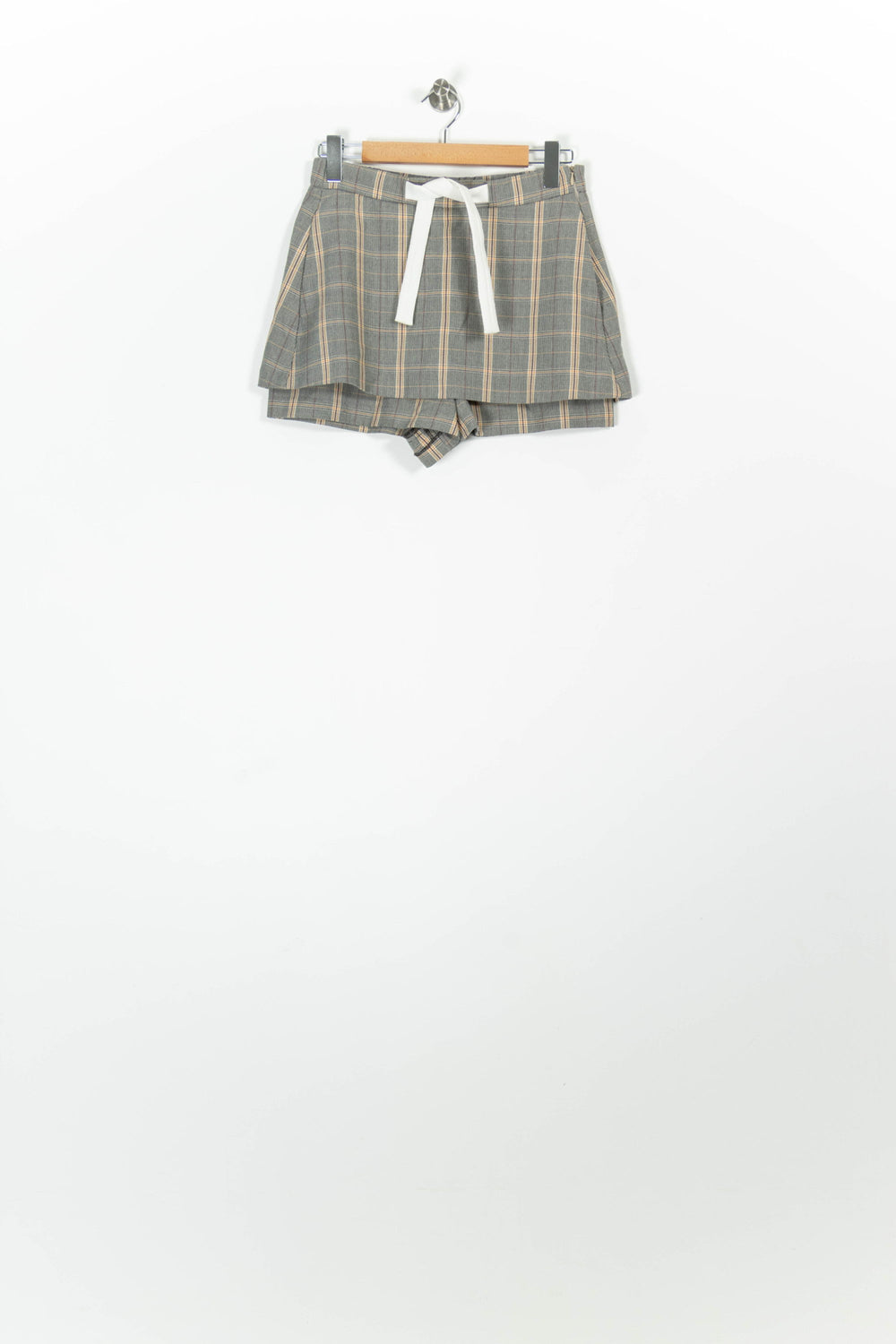 Short à Carreaux Gris et Beige - Taille L/40 de la marque Maje | PARAD96732 - Vendu par Paradigme - Image 2
