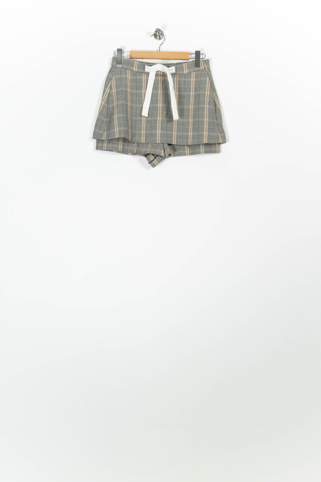 Short à Carreaux Gris et Beige - Taille L/40 de la marque Maje | PARAD96732 - Vendu par Paradigme - Image 2
