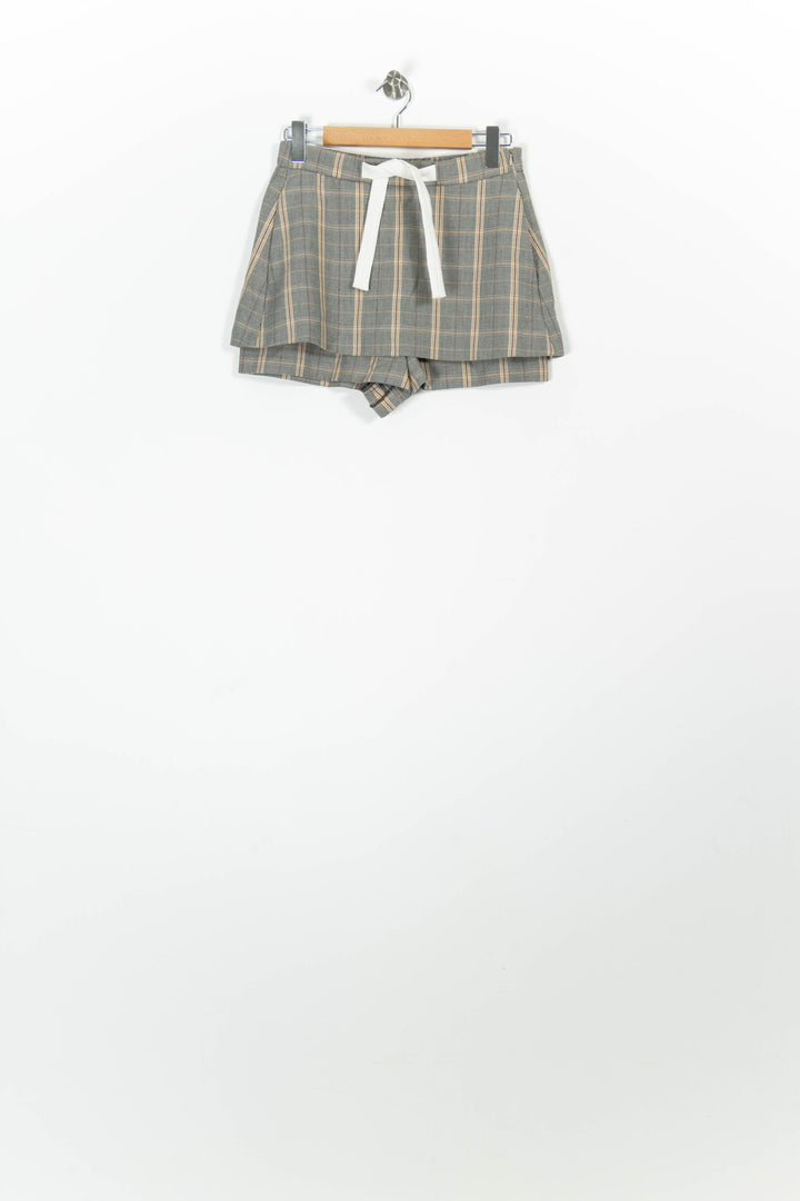 Short à Carreaux Gris et Beige - Taille L/40 de la marque Maje | PARAD96732 - Vendu par Paradigme - Image 2