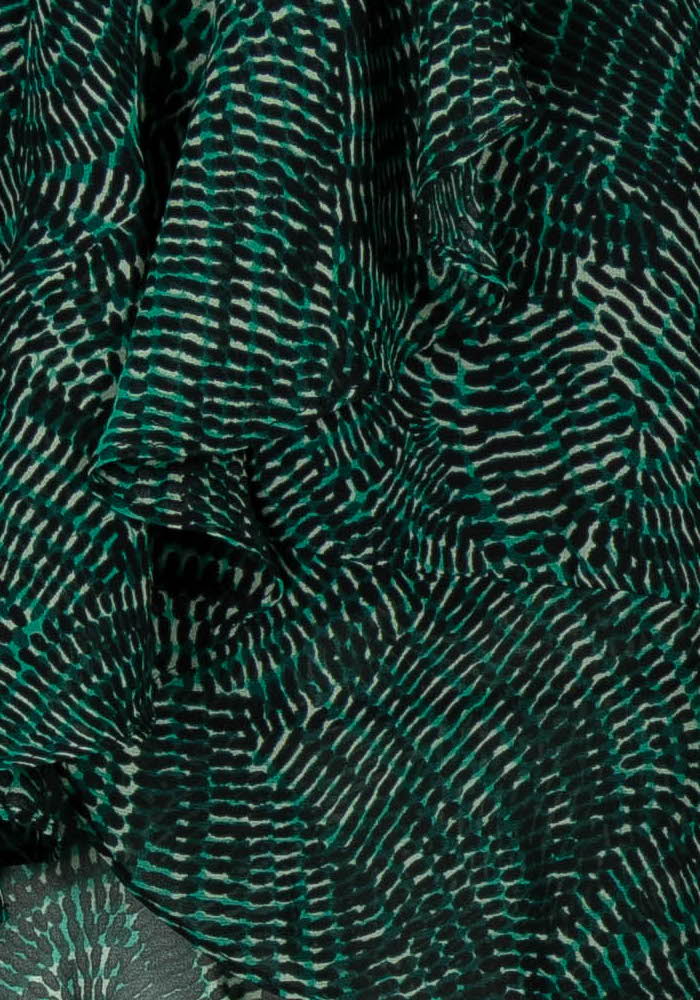 Jupe Plissée Verte et Noire - Taille M/38 de la marque La Fée Maraboutée | PARAD96744 - Vendu par Paradigme - Image 3
