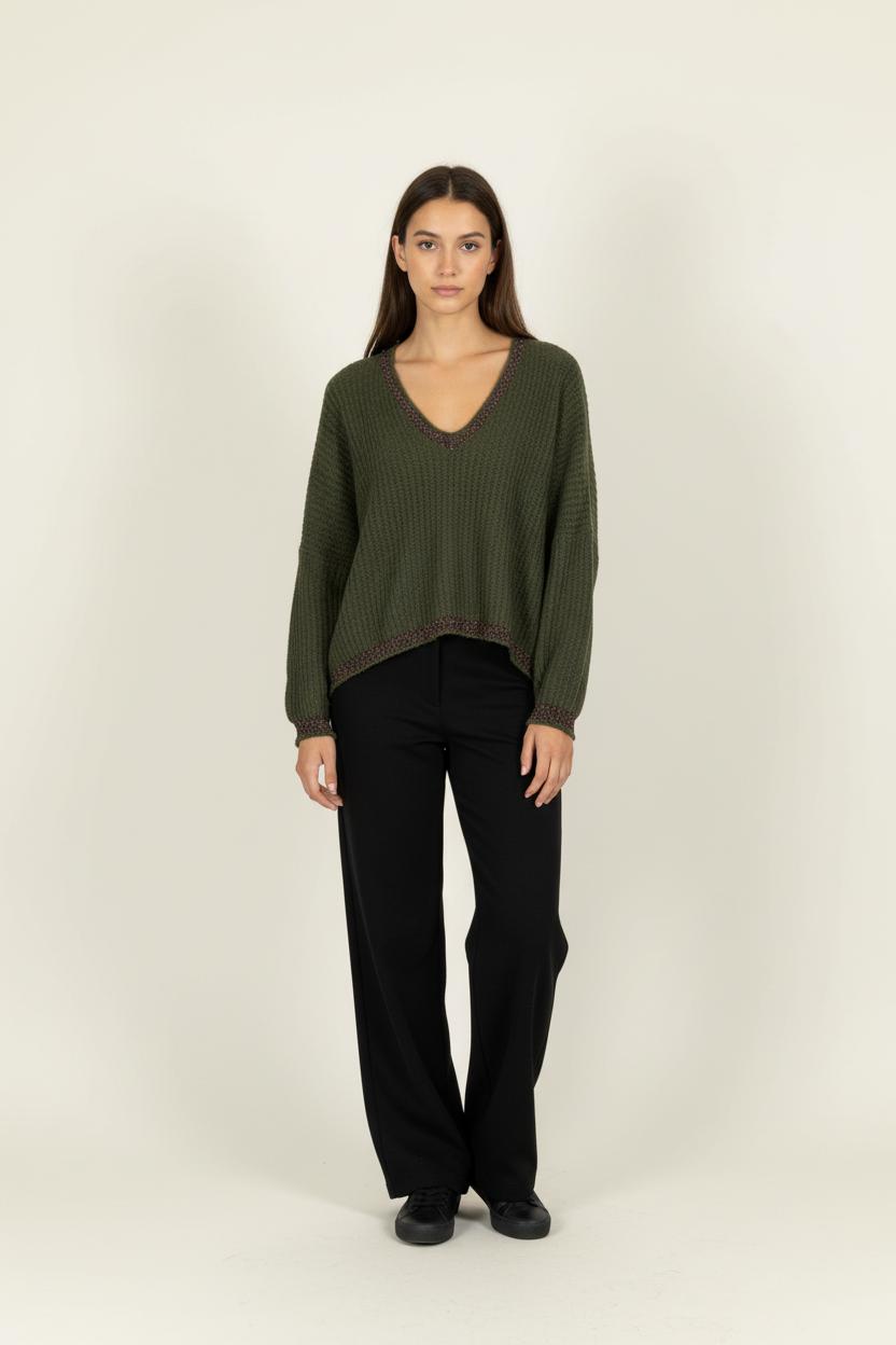Pull Vert - Taille L/40 de la marque La Fée Maraboutée | PARAD96747 - Vendu par Paradigme - Image 1
