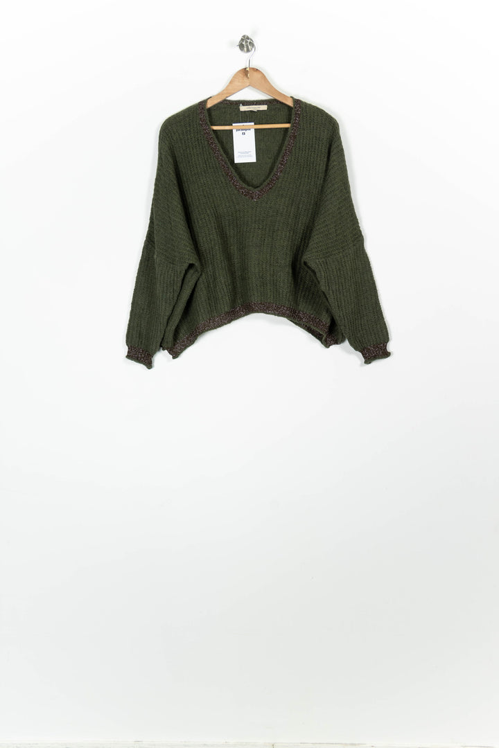 Pull Vert - Taille L/40 de la marque La Fée Maraboutée | PARAD96747 - Vendu par Paradigme - Image 2