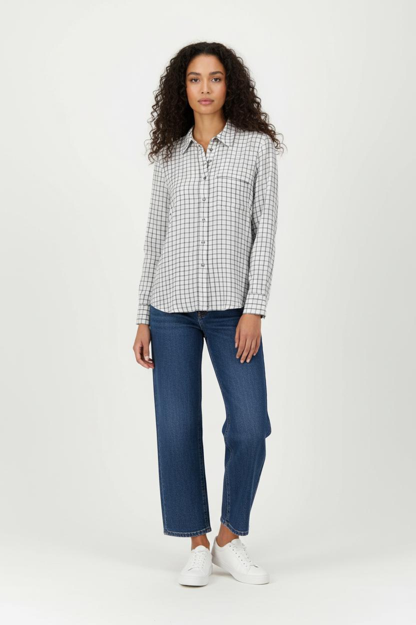 Chemise Blanche et Noire - Taille L/40 de la marque Comptoir des Cotonniers | PARAD96756 - Vendu par Paradigme - Image 1