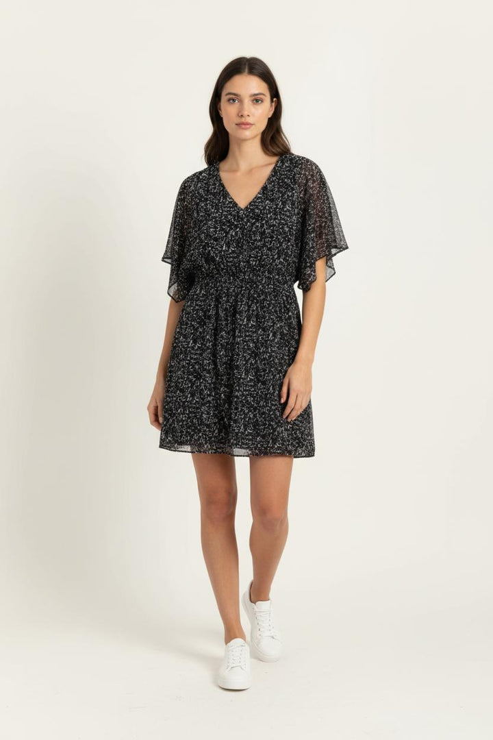Robe Fluide Noire et Blanche - Taille XL/42 de la marque IKKS | PARAD96758 - Vendu par Paradigme - Image 1