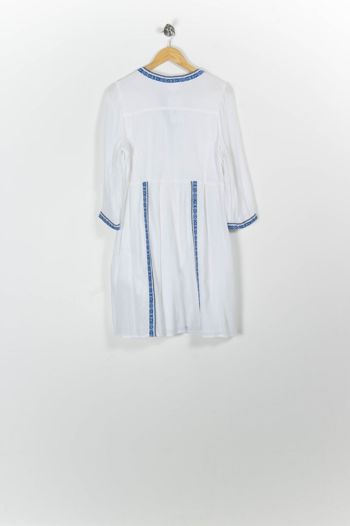 Robe Courte Blanche et Bleue - Taille XL/42 de la marque Maison 123 | PARAD96759 - Vendu par Paradigme - Image 4
