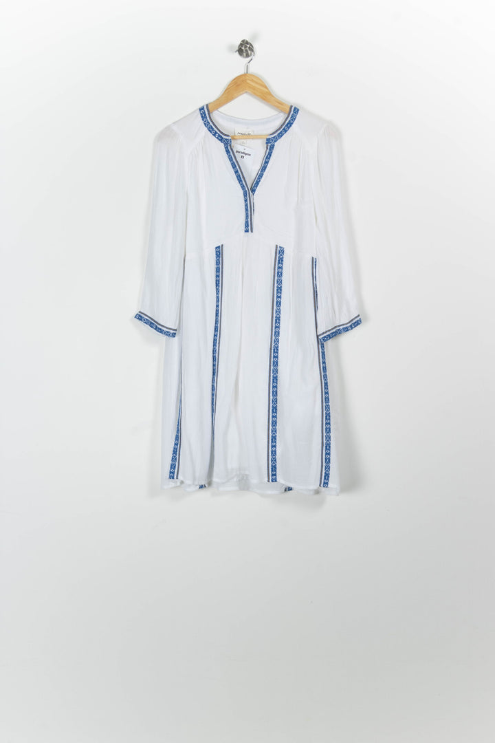 Robe Courte Blanche et Bleue - Taille XL/42 de la marque Maison 123 | PARAD96759 - Vendu par Paradigme - Image 2