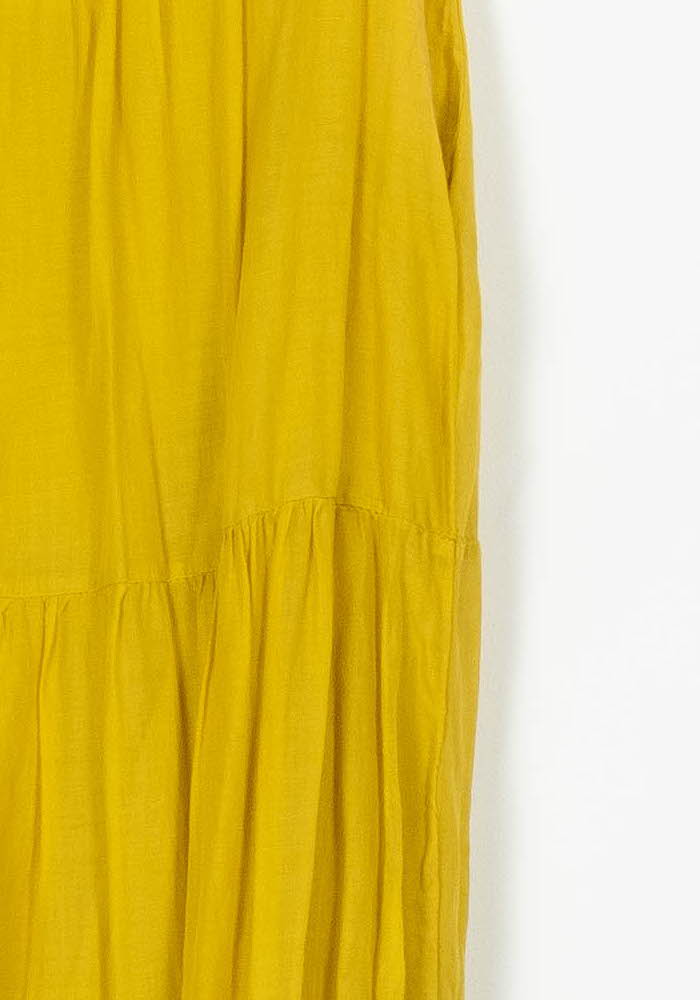 Robe Longue Jaune - Taille M/38 de la marque La Fée Maraboutée | PARAD96763 - Vendu par Paradigme - Image 3
