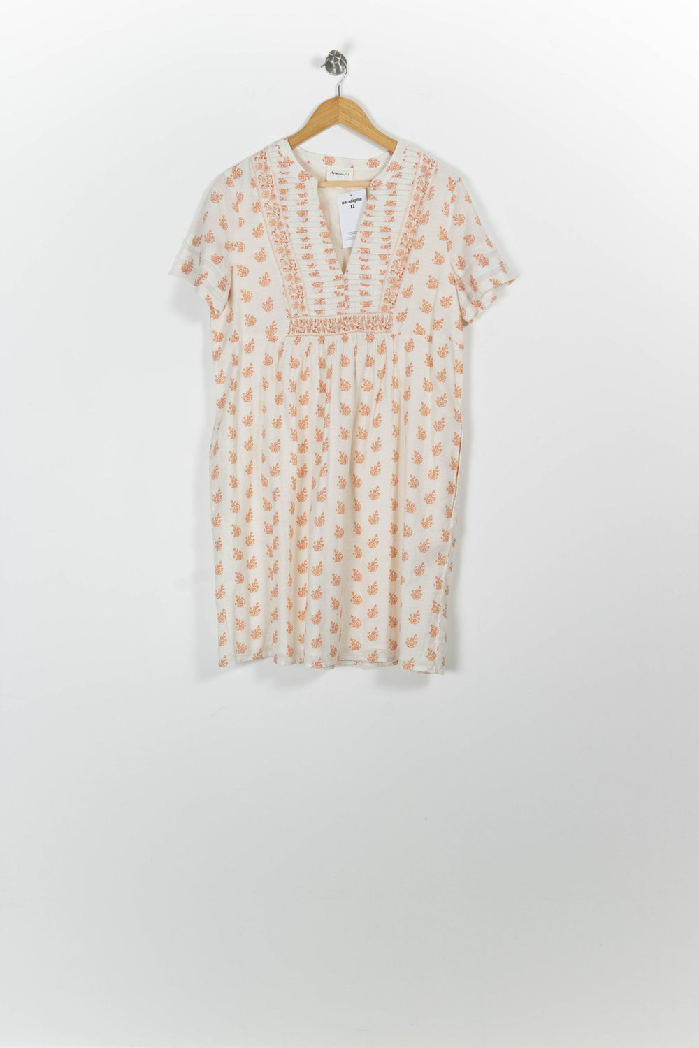 Robe Courte Blanche et Orange - Taille XL/42 de la marque Maison 123 | PARAD96764 - Vendu par Paradigme - Image 2