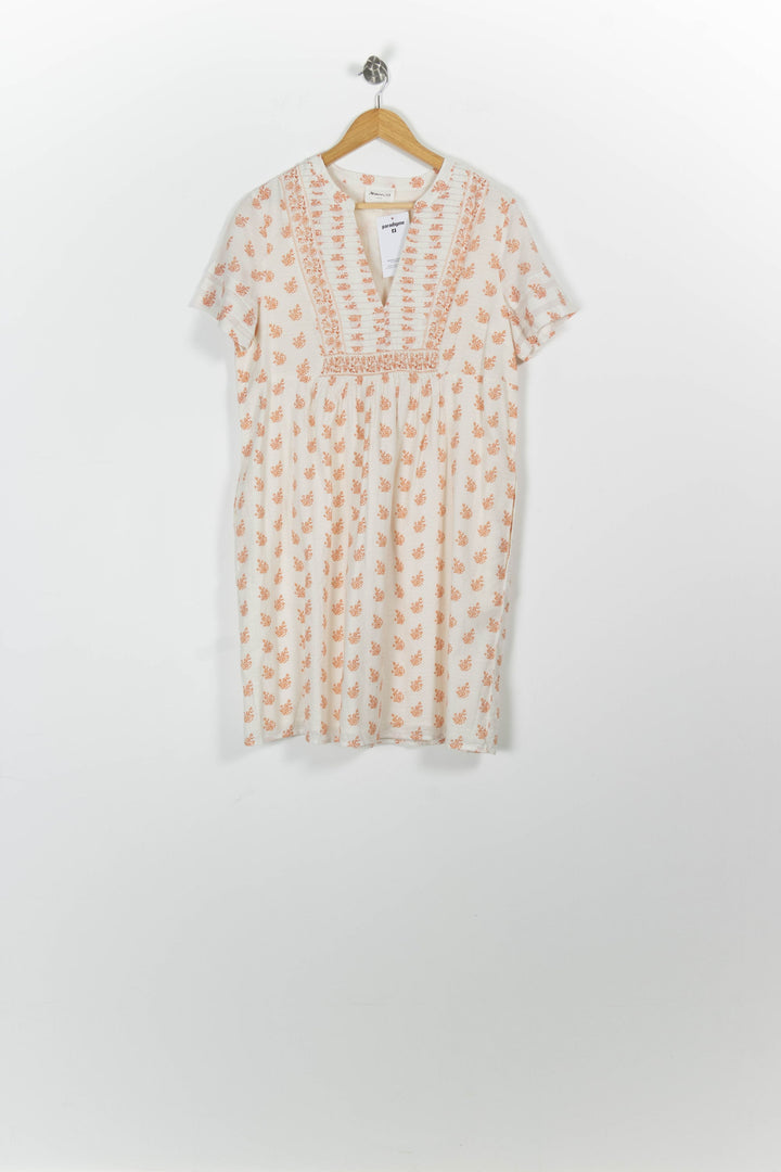 Robe Courte Blanche et Orange - Taille XL/42 de la marque Maison 123 | PARAD96764 - Vendu par Paradigme - Image 2