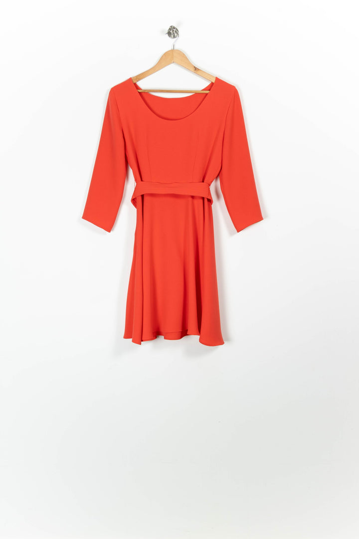 Robe Midi Rouge - Taille M/38 de la marque Claudie Pierlot | PARAD96769 - Vendu par Paradigme - Image 4
