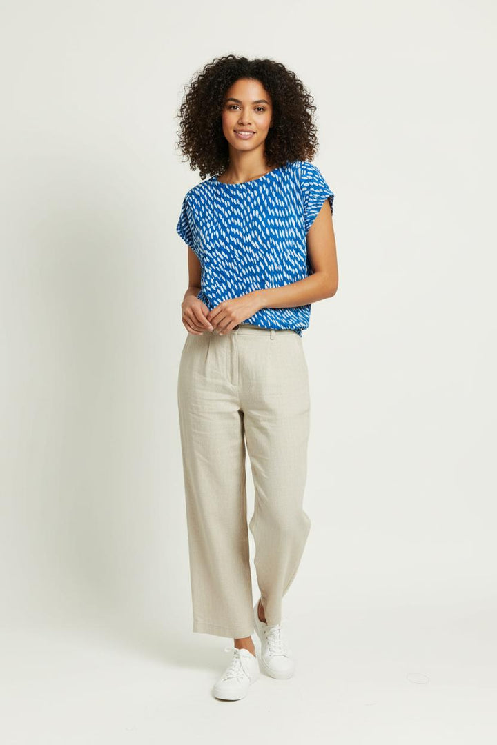 Tee-shirt Bleu et Blanc - Taille XS/34 de la marque Caroll | PARAD96782 - Vendu par Paradigme - Image 1