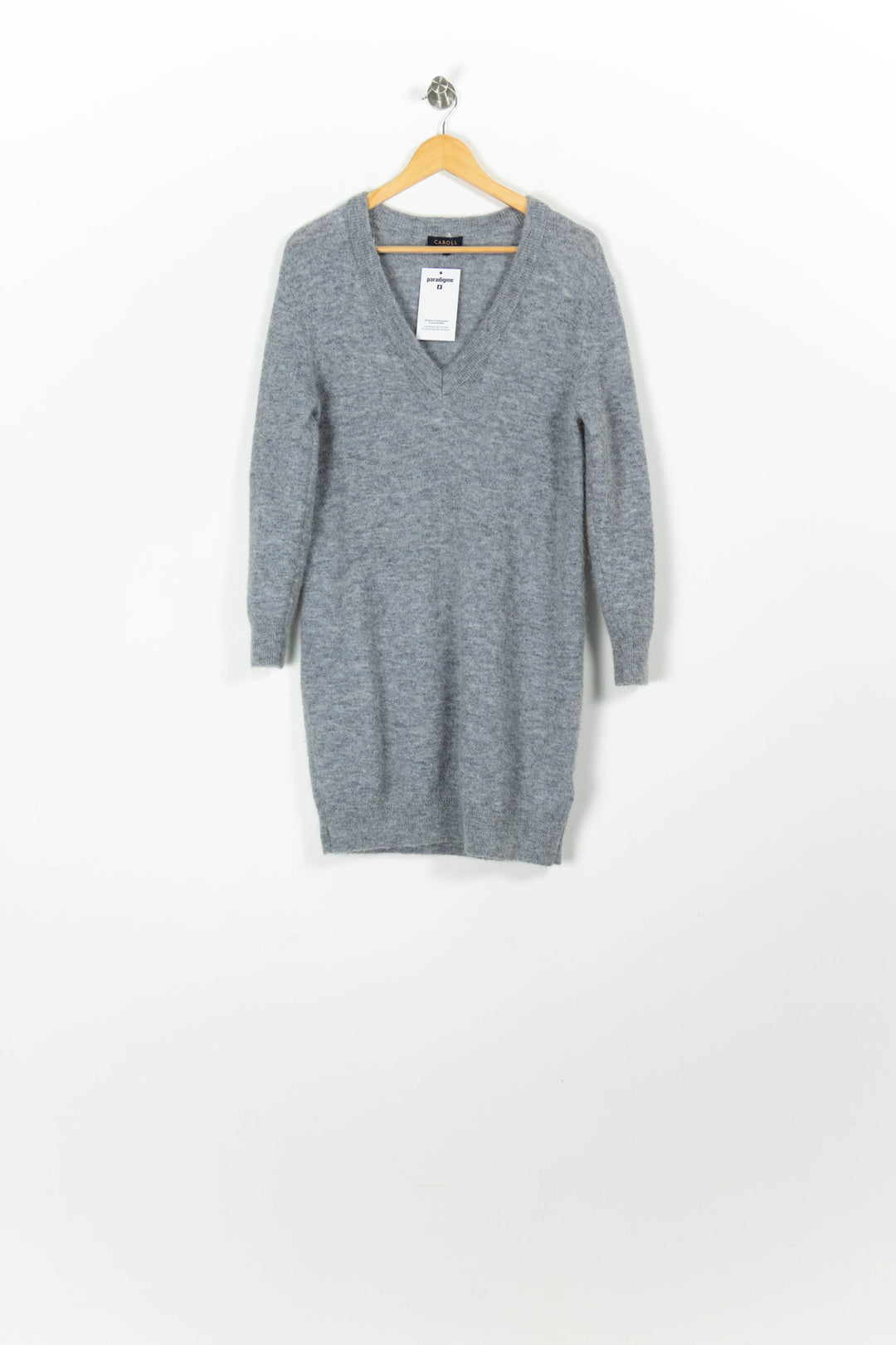 Robe Pull Grise - Taille S/36 de la marque Caroll | PARAD96791 - Vendu par Paradigme - Image 2