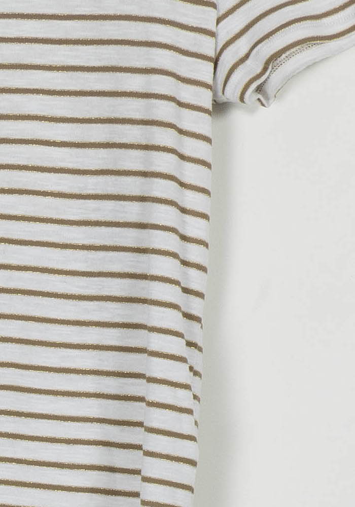 Tee-shirt Blanc et Beige - Taille XS/34 de la marque Caroll | PARAD96795 - Vendu par Paradigme - Image 3
