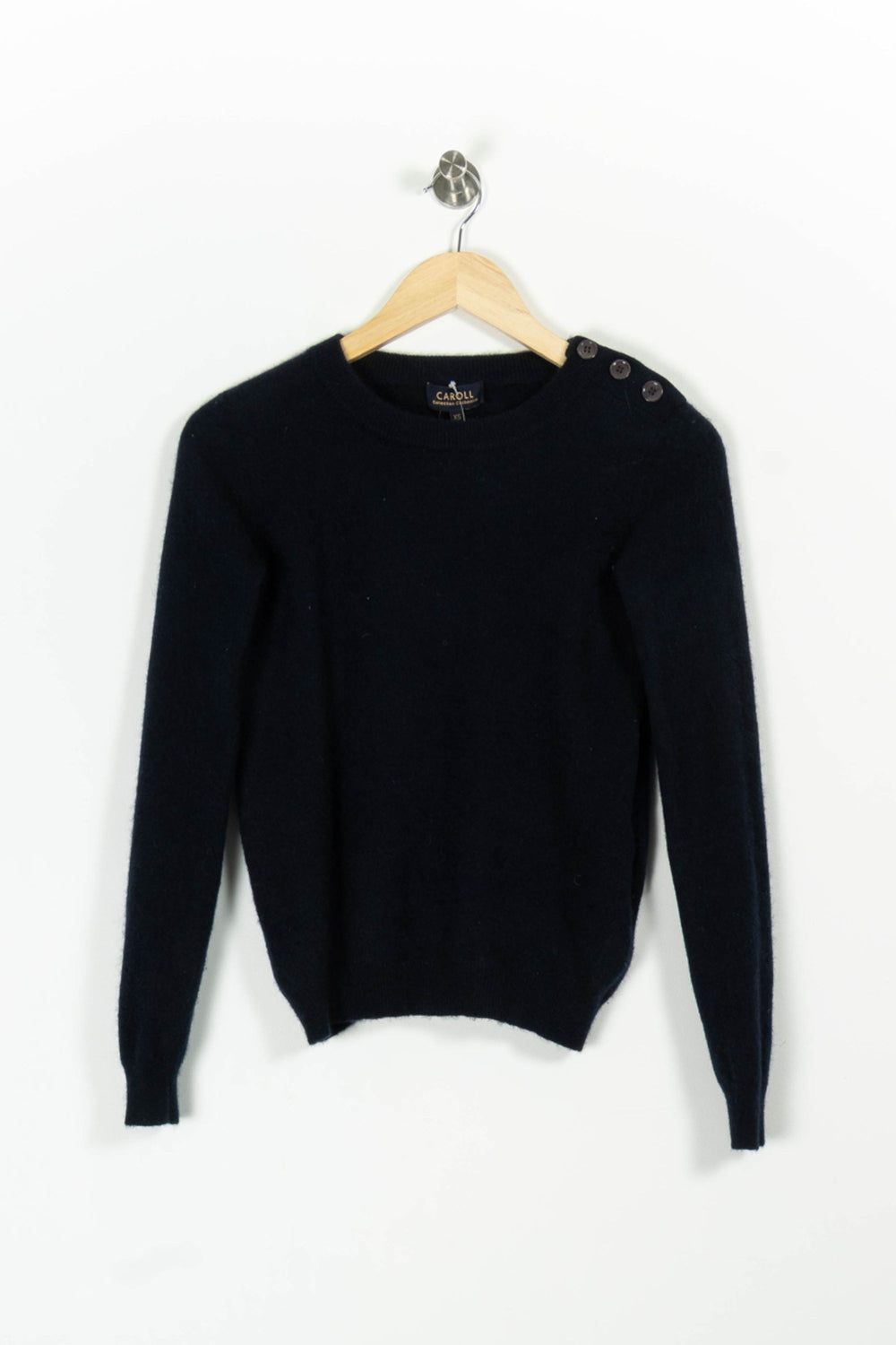 Pull Bleu - Taille XS/34 de la marque Caroll | PARAD96800 - Vendu par Paradigme - Image 2