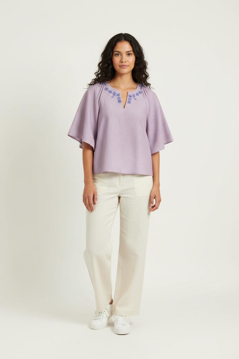 Blouse Violet et Bleu - Taille XS/34 de la marque Karl Marc John | PARAD96801 - Vendu par Paradigme - Image 1