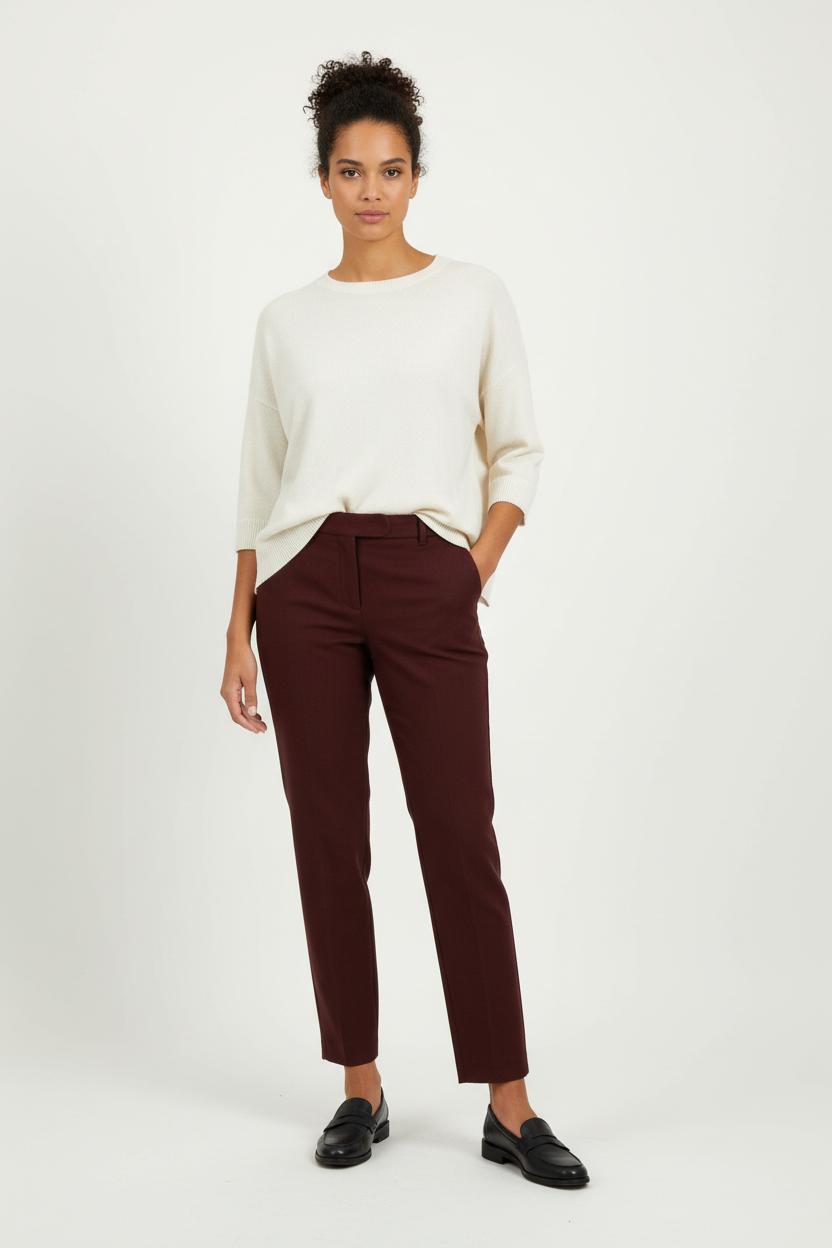 Pantalon Bordeaux - Taille XL/42 de la marque Max Mara | PARAD96807 - Vendu par Paradigme - Image 1