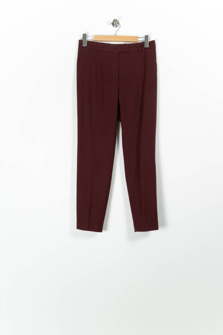 Pantalon Bordeaux - Taille XL/42 de la marque Max Mara | PARAD96807 - Vendu par Paradigme - Image 2