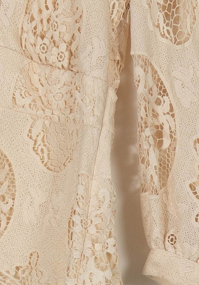 Blouse Dentelle Beige - Taille S/36 de la marque Maje | PARAD96808 - Vendu par Paradigme - Image 3